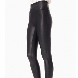 Faux leather SPANX leggings - like new